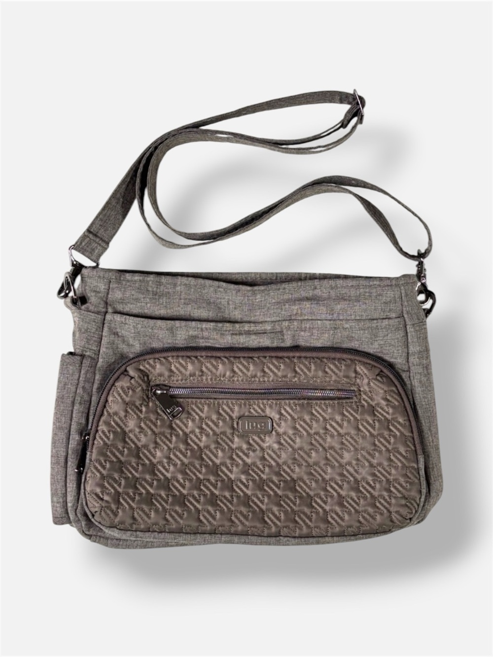 Lug Shimmy SE Bag Gray Travel Crossbody Bag Water Repellent RFID Card Storage